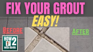 How To Refresh Grout EASY DIY Project Grout Repair and Sealing for Beginners How To Regrout [upl. by Eissert]