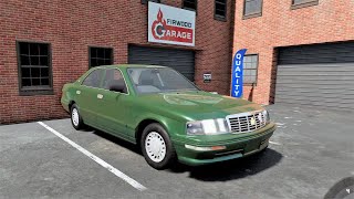 BeamNGdrive  Toyota Crown Super Saloon S140 1993  Car Show Test Drive Crash [upl. by Demetrius]