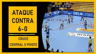 JUGADAS de BALONMANO  Ataque contra defensa 60  cruce CENTRAL X PIVOTE [upl. by Danete789]