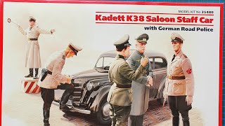 ICM 135 Kadett K38 Saloon Staff Car wGerman Road Police  Kit Review [upl. by Major]