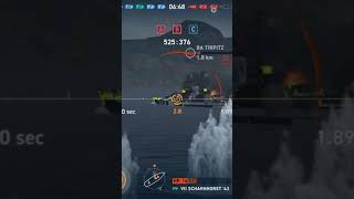 scharnhorst 43 vs Ba Tirpitz worldofwarshipslegendsworldofwarshipslegendsgomobileworldofwarships [upl. by Drabeck]