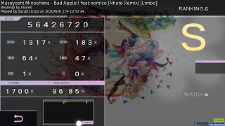 osu Bad Apple featnomico Nhato Remix — 9685 [upl. by Kcira]