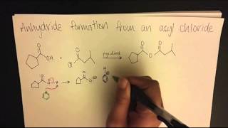 Anhydride formation from acyl chloride mechanism [upl. by Hooge170]