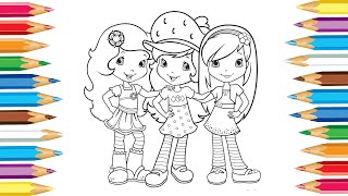 Strawberry Shortcake Coloring Page  Strawberry Shortcake Orange Blossom Blueberry Muffin [upl. by Hannazus]