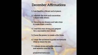 Monthly Affirmations december affirmations motivation life success [upl. by Eened945]