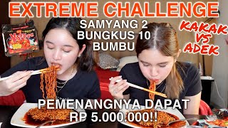 CHALLENGE 2 SAMYANG 10 BUMBU VS Aurelliaurel YANG MENANG DAPAT RP 5000000 [upl. by Lucina644]