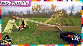 Science Max Experiments At Large  Pumpkins And Catapults  Akili Kids [upl. by Shanks750]