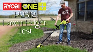 Ryobi P2312 18V ONE HP Brushless Edger Kit Test amp Review  First time Using [upl. by Ander648]