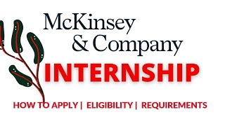 McKinsey amp Company INTERNSHIP  Application Filling Process Included [upl. by Darryn]