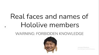 READ DESC Real faces and names of Hololive members [upl. by Norling185]