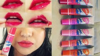 Peel off lip gloss tint  Demo of all 6 colors [upl. by Juliano]