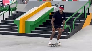 Olympic Skateboarding Qualifier Series Nyjah Huston Jagger Eaton Felipe Gustavo [upl. by Llirrem]