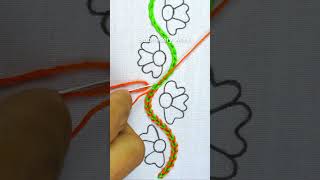 Amazing borderline stitch hand embroidery tutorial [upl. by Vano]