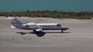 MHS Aviation Learjet 31A Corfu Airport CFU with Live ATC 1080p [upl. by Warfield9]