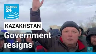 Kazakhstan government resigns amid violent protests over fuel price hike • FRANCE 24 English [upl. by Demha]