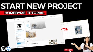 How to start a new project in homebyme  homebyme tutorial for beginner [upl. by Ilrebmik]