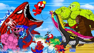 Nuclear Godzilla vs GODZILLA King Monsters CARTOON ANIMATION Megalodon Ghidorah ampKong Compassion [upl. by Ab]