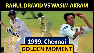 REACTION Wasim Akram Surprise Rahul Dravid  1999 Chennai Test  Swing Sultan indvspak chennai [upl. by Ellehcrad]