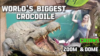 Russian girl jumping over biggest crocodile in Cairns Australia [upl. by Pammy71]