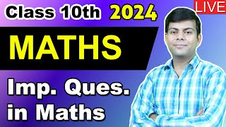 FULL MATHS REVISION 1 Shot  Important Questions in Maths Class 10th  2024 Board Exams [upl. by Aynos369]