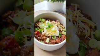 Cozy Chili Recipe 🍂🍁easyrecipe dinnerideas onepotmeal [upl. by Frentz998]