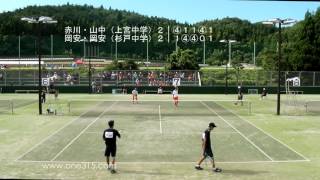 ★中学ソフトテニス 全中2016 男子個人 準決勝1 岡安・岡安（杉戸中学）－赤川・山中（上宮中学） [upl. by Edita]