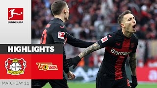 Grimaldo With Another Wondergoal  Bayer 04 Leverkusen  Union Berlin 40  Highlights MD11 BL 2324 [upl. by Henrietta]