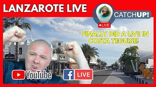 Costa Teguise Lanzarote my 1st Live walk catchup  Sunday 9th April 2023 [upl. by Rimola658]