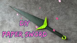 How to make Paper Sword  DIY Ninja Sword  Paper Kunai  Samurai Sword [upl. by Anak737]