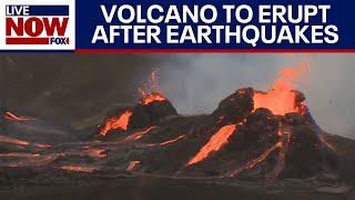 Iceland volcano update Hundreds of earthquakes volcanic eruption expected  LiveNOW from FOX [upl. by Somerville350]