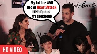 Salman Khan Funniest Speech At Notebook Trailer launch  Full Video [upl. by Namajneb]