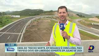 Obra concluída trecho norte do Contorno Viário em Biguaçu pronto mas liberação prevista para 2024 [upl. by Etty156]