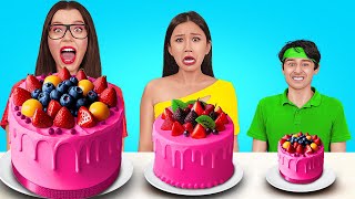 NEW 123 GO Big Vs Medium Vs Tiny Food Challenge  Testing Incredible Groceries [upl. by Furiya]