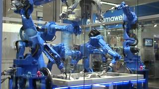 YASKAWA  7 robots  45 axis system [upl. by Euell848]