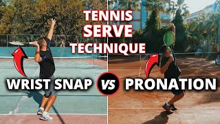 Perfecting Your Serve Technique  Snap The Wrist vs Pronation [upl. by Aniger]