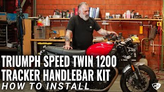 How to Install Tracker Handlebar Kit on 2024 Triumph Speed Twin 1200 [upl. by Nylassej]