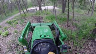 John Deere Tractor 3038e with 655 Tiller  Part 3 [upl. by Notluf]