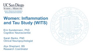 Erin Sundermann PhD  Women Inflammation and Tau Study WITS [upl. by Sheela946]