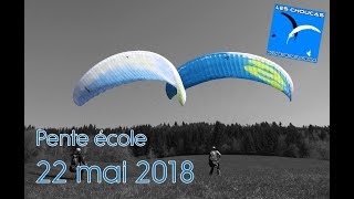 Séance pente école parapente du 22 mai 2018 [upl. by Ennayar]