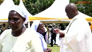 ST JOSEPH BOYS NATIONAL SCHOOL BAND PERFORMING ANAYEKULA MWILI WAKO CATHOLIC DIOCESE OF KITALE [upl. by Enneyehs]