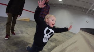 Hyperactive Toddler Loves Skate Ramps [upl. by Howe335]