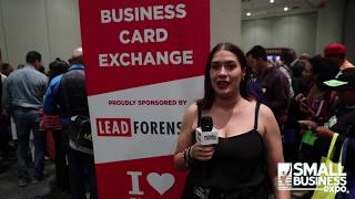 Lead Forensics Sponsors the quotBusiness Card Exchangequot at Small Business Expo [upl. by Ettenyl787]