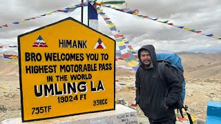 World’s Highest Road My Solo Bike Journey to Umling La [upl. by Otsugua]