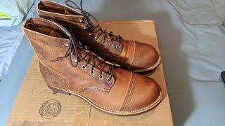 Red Wing Iron Rangers 8085 copper Faux Unboxing and Initial Thoughts [upl. by Annelg570]