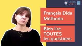 MissionCRPE  Francais  Methodo Didactique partie 2 [upl. by Yleoj]