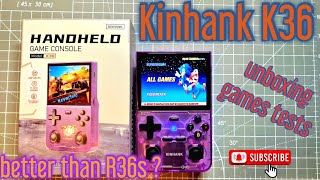 Kinhank K36 console better than R36s  New retro budget handheld [upl. by Fafa157]