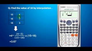 Linear Interpolation by CASIO fx991ES Scientific Calculator [upl. by Etteinotna]