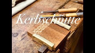 Kerbschnitte Grundlangen 👍 schnitzen lernen👨‍🔧Ornament schnitzen [upl. by Pachston72]