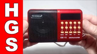 KK 11 Portable Digital Player Recorder FM Radio ✔️ [upl. by Netsirhk]