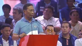 WATCH Jejomar Binays full speech at his campaign kickoff in Mandaluyong [upl. by Lymn]